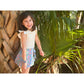 Loblolly Wrap Skirt in Blue with Pink Bougainvillea
