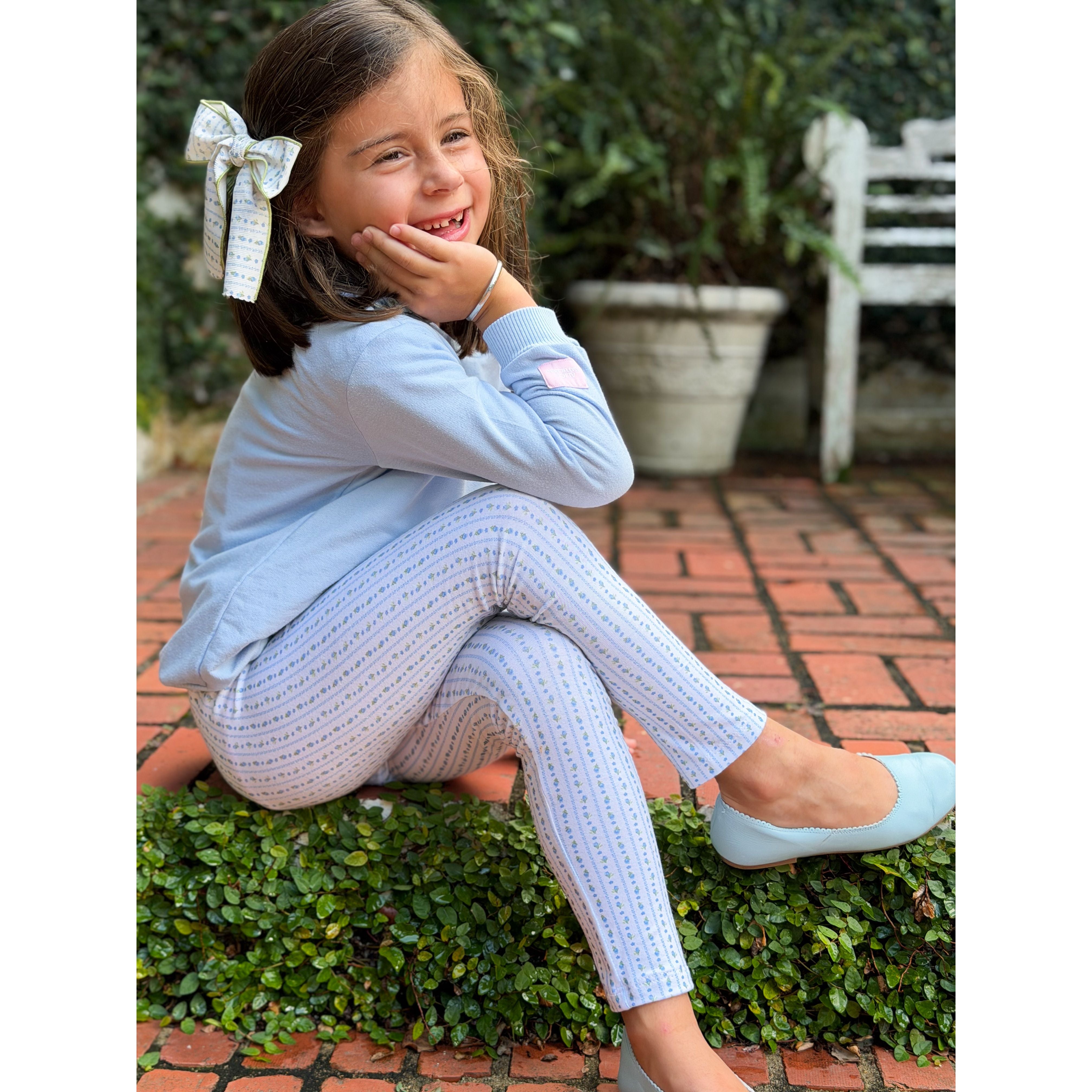 Legging in Blue Flower