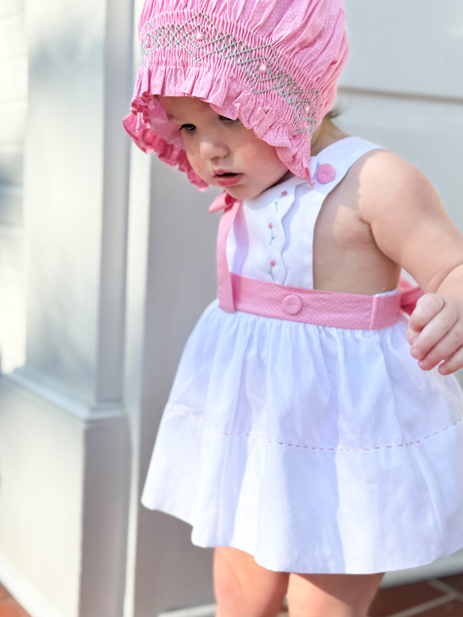 Pink Bitty Dot Bonnet Pre-Order