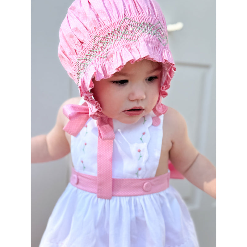 Pink Bitty Dot Bonnet Pre-Order