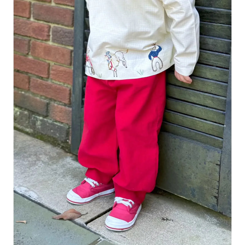 Ford Bubble Pant- Red Corduroy (PRE ORDER)