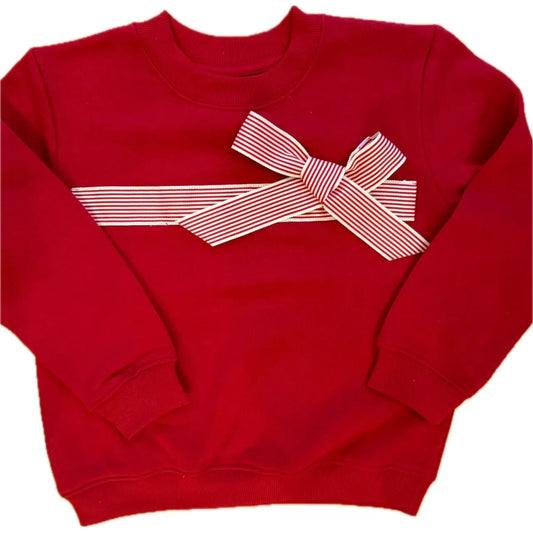 Red Weekender- Red/White Striped Ribbon