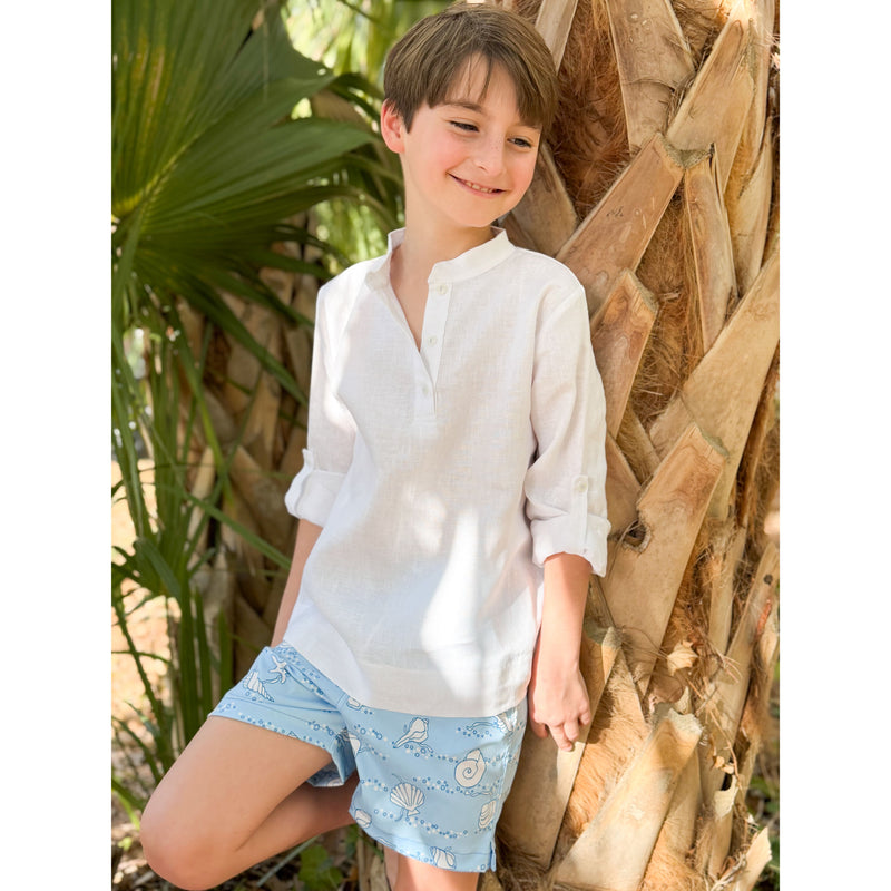 Philip Shirt in White Linen