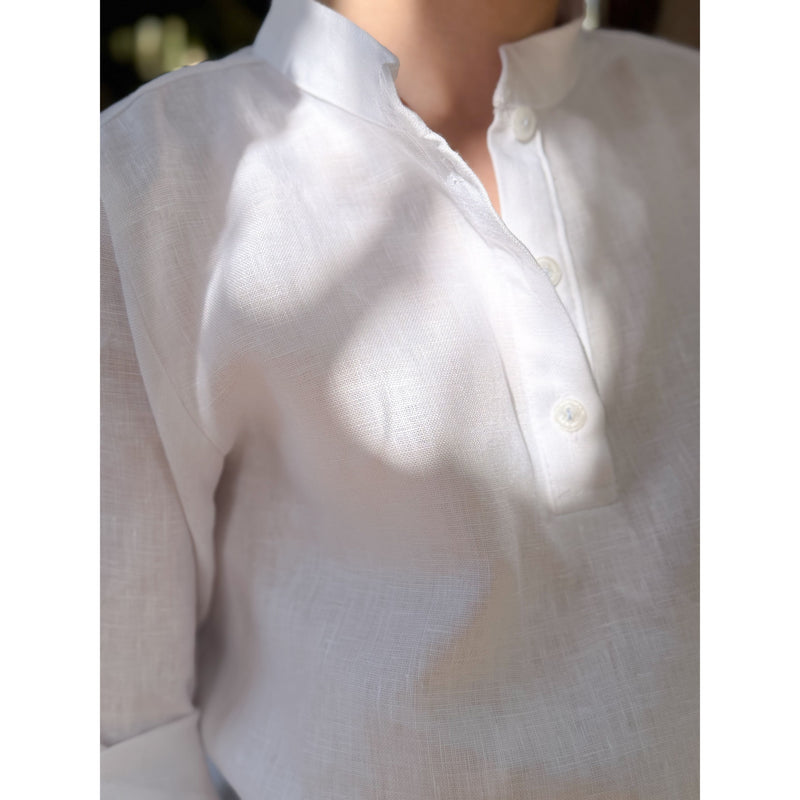 Philip Shirt in White Linen