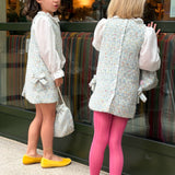 Ribbed Tights in Raspberry