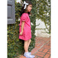 Lane Dress- Candy Pink Bitty Dot