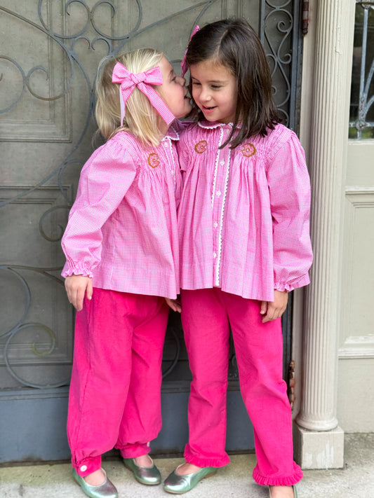 Heart Pocket Pant- Hot Pink