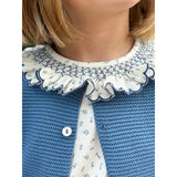 Ruffle Smocked Blouse- French Blue