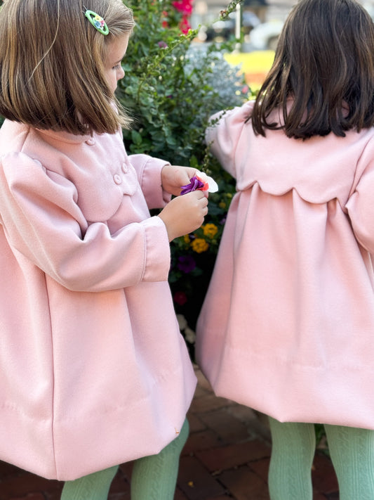 Girls Pink Mouflon Coat