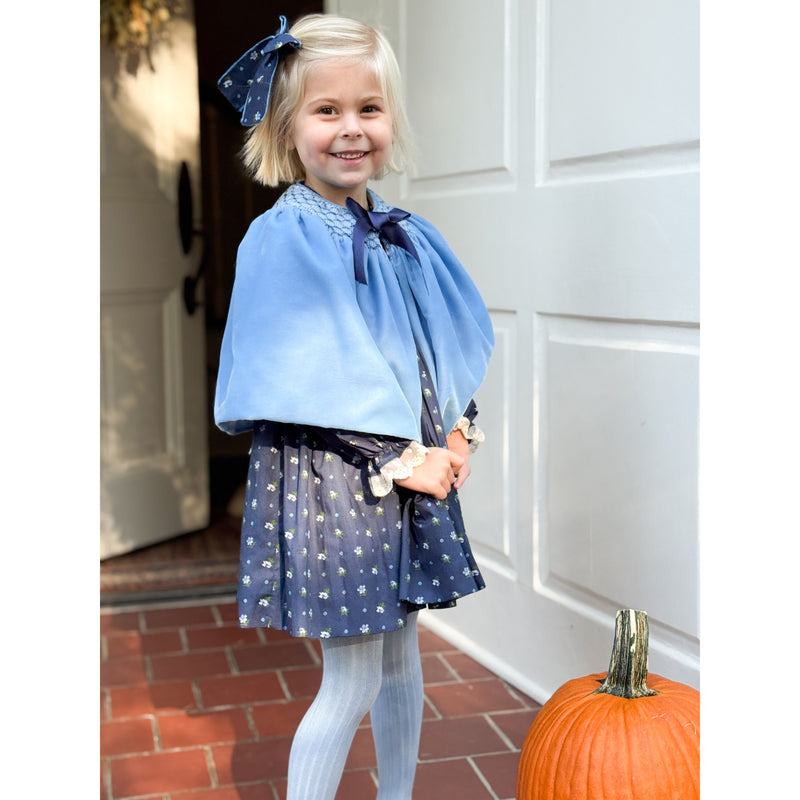 Silk Velvet Smocked Cape