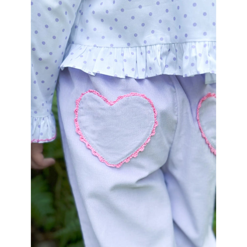 Heart Pocket Pant- Lilac