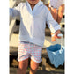 Gingham linen shirt in blue