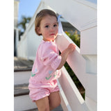 Appliquéd Flower Sweater Set