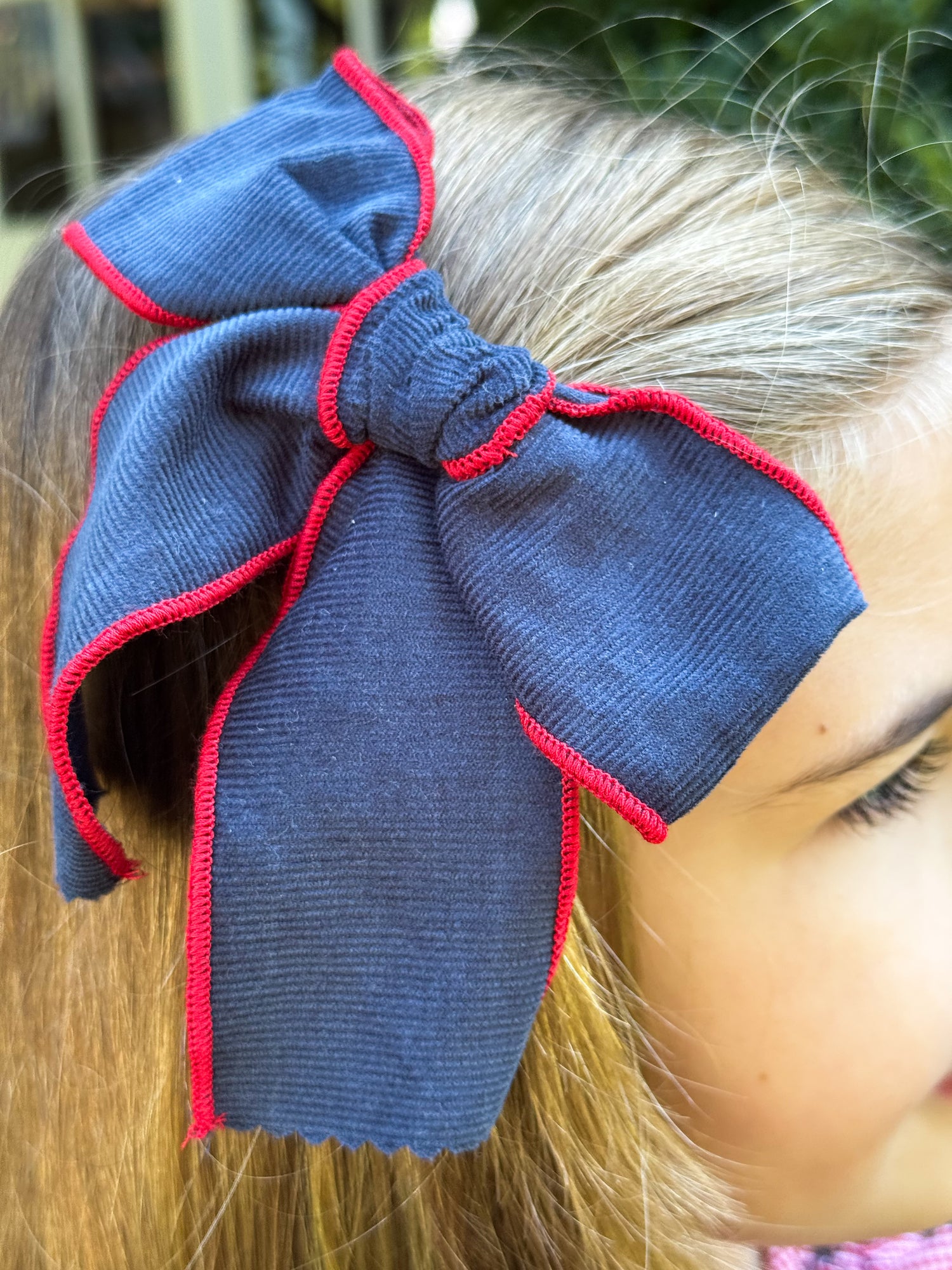 Navy Cord Bow