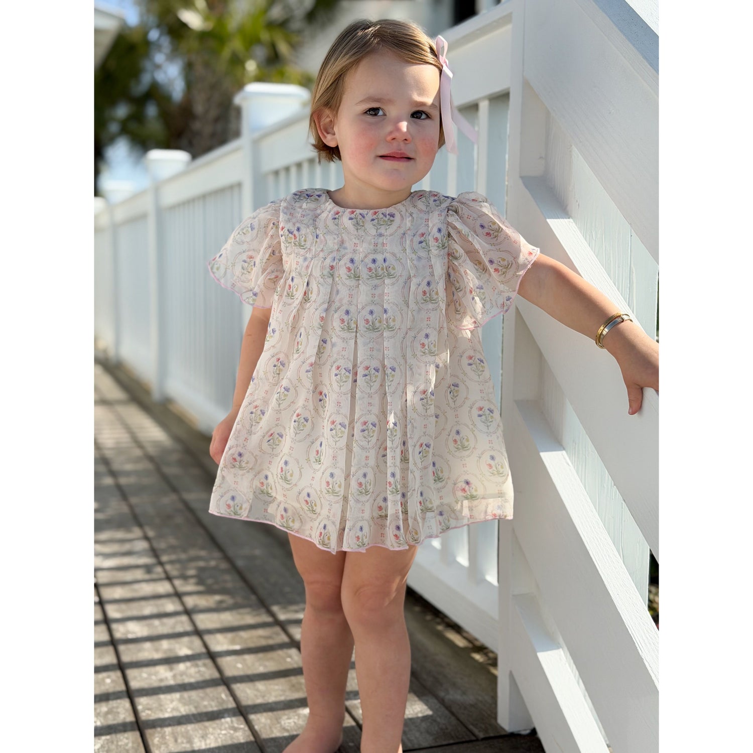Annie Organza Dress Set with Bloomers