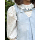 Smocked Ruffle Blouse- Floral  Brushed Twill