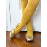 Ribbed Tights in Marigold