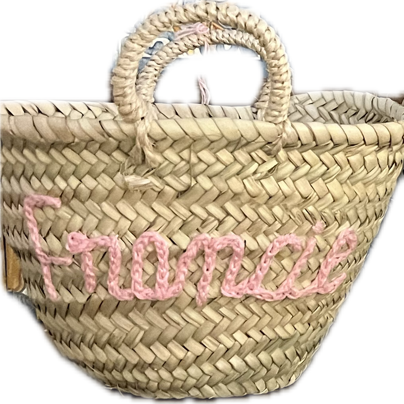 Personalized Straw Basket