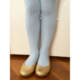 Ribbed Tights in Powder Blue