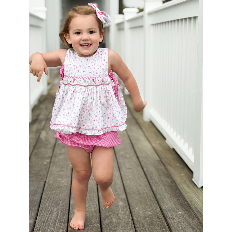 AK Archival Florrie Smocked Set with Bloomers