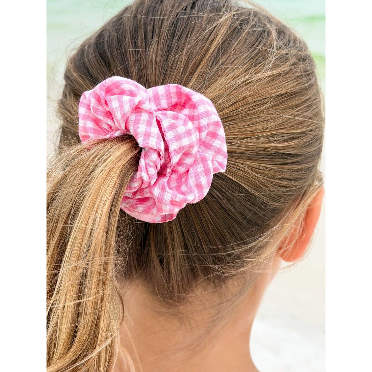 Scrunchie in Candy Pink Gingham