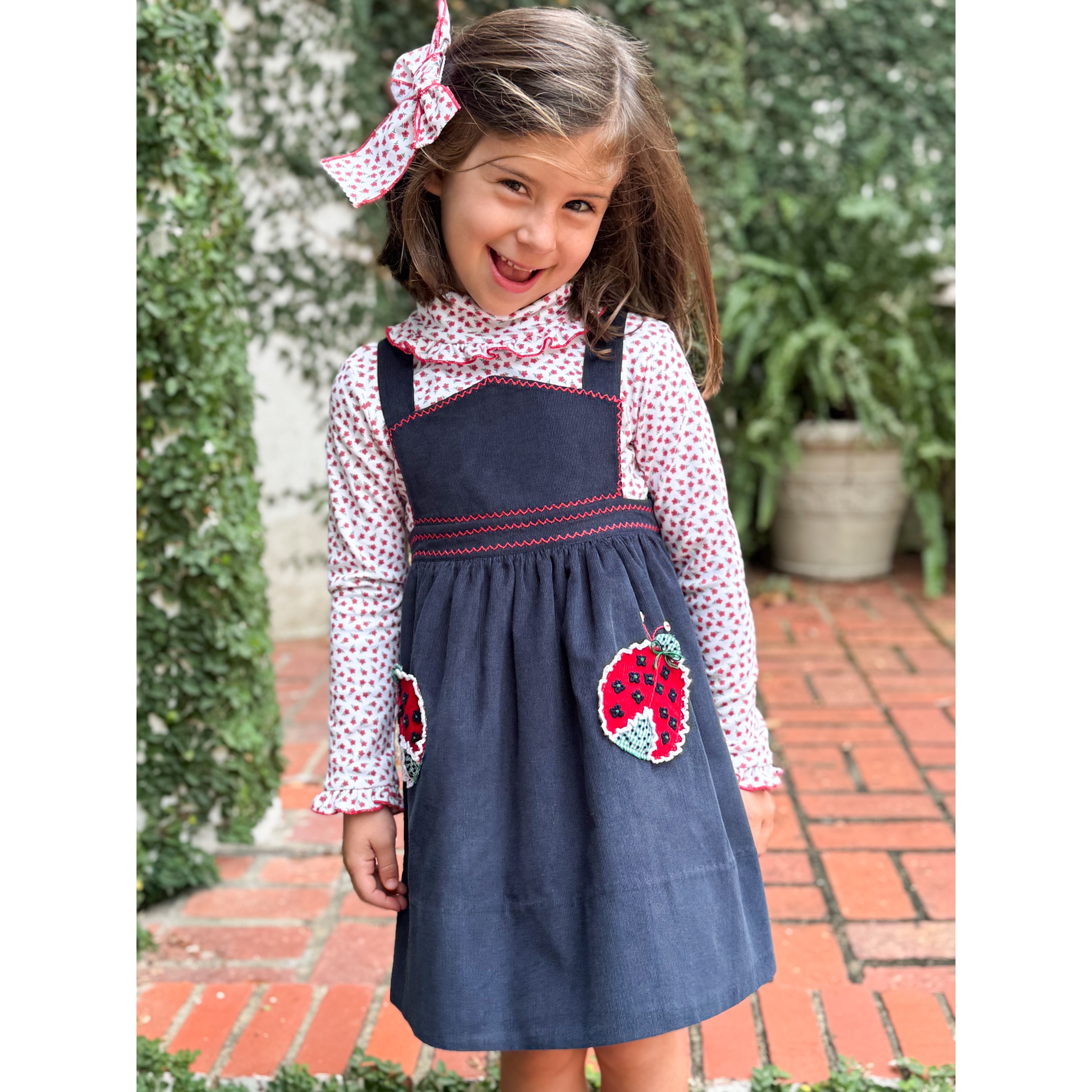 Pocket full of Ladybugs Pinafore