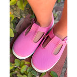 Canvas T-Strap in Candy Pink