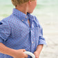 AK Archival Button Down- Blue/Red Plumetti