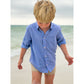AK Archival Button Down in Blue/Red Plumetti