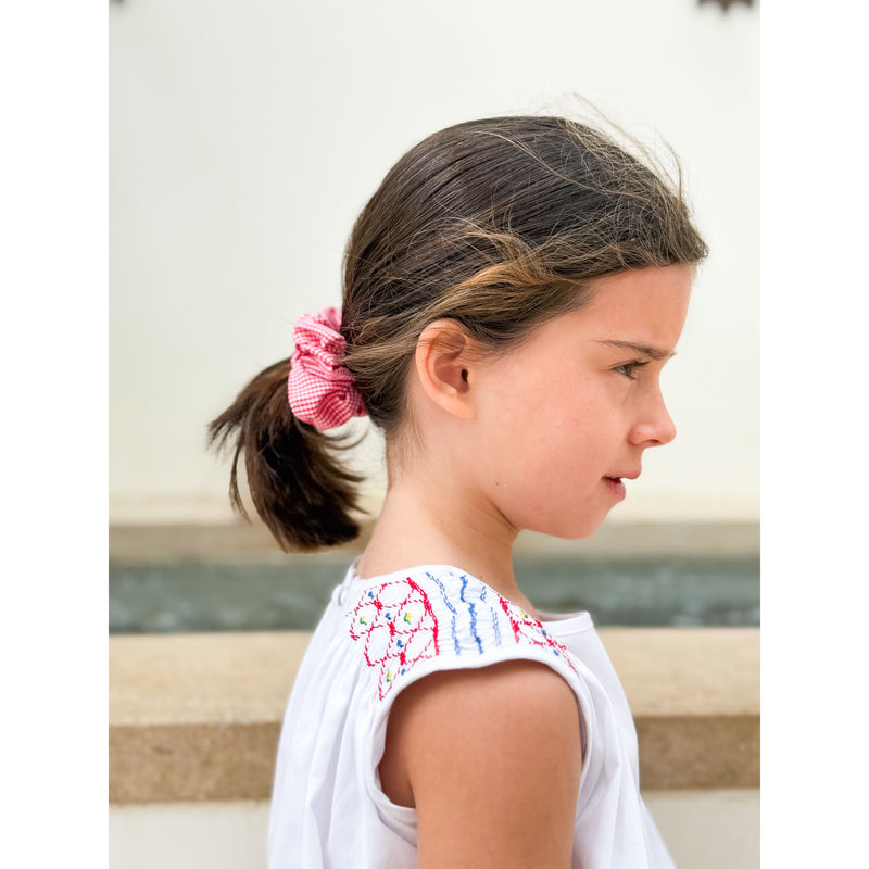 AK Archival Embroidered Smocked Blouse and Shorts