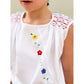 AK Archival Embroidered Smocked Blouse and Shorts