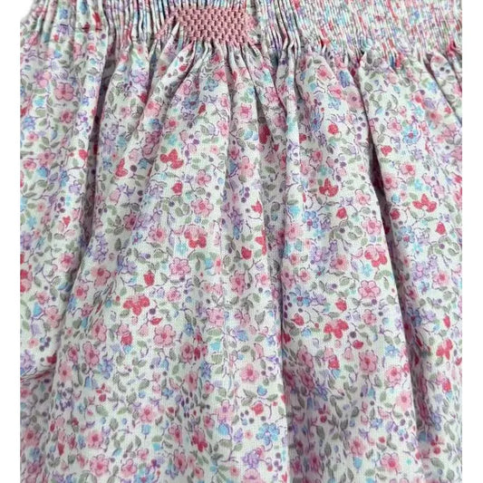 Smocked Waist Dress Set- Pink/Lilac Pre- Order