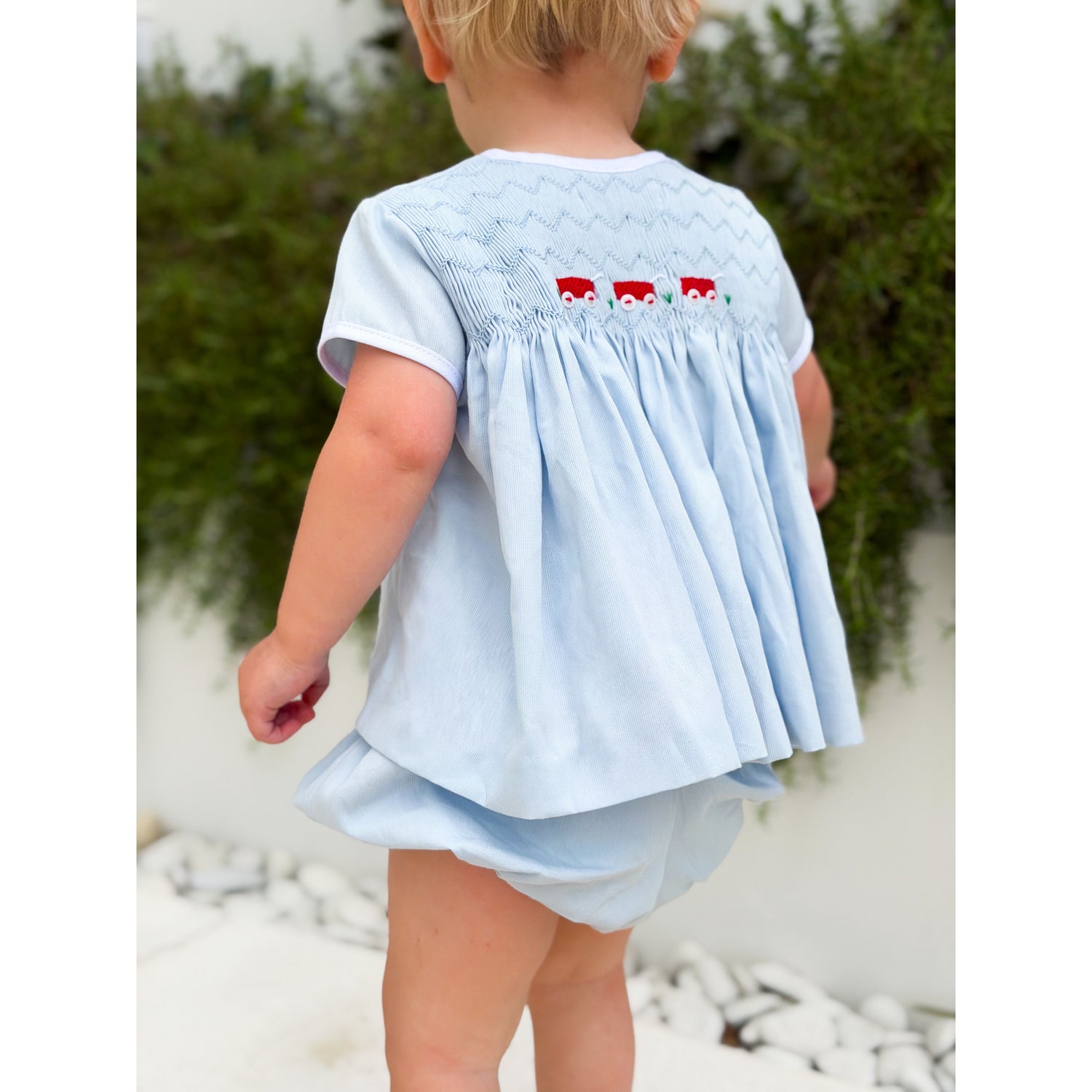 AK Archival Smocked Wagons Set with bloomers