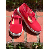 Canvas T-Strap in Red