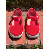 Canvas T-Strap in Red