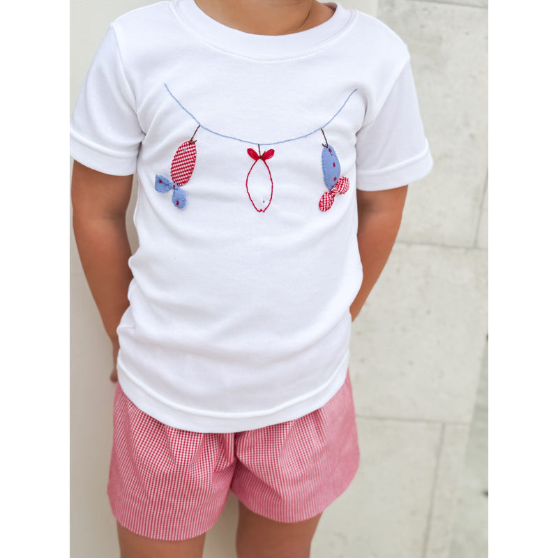 AK Archival Fish on line tee with shorts