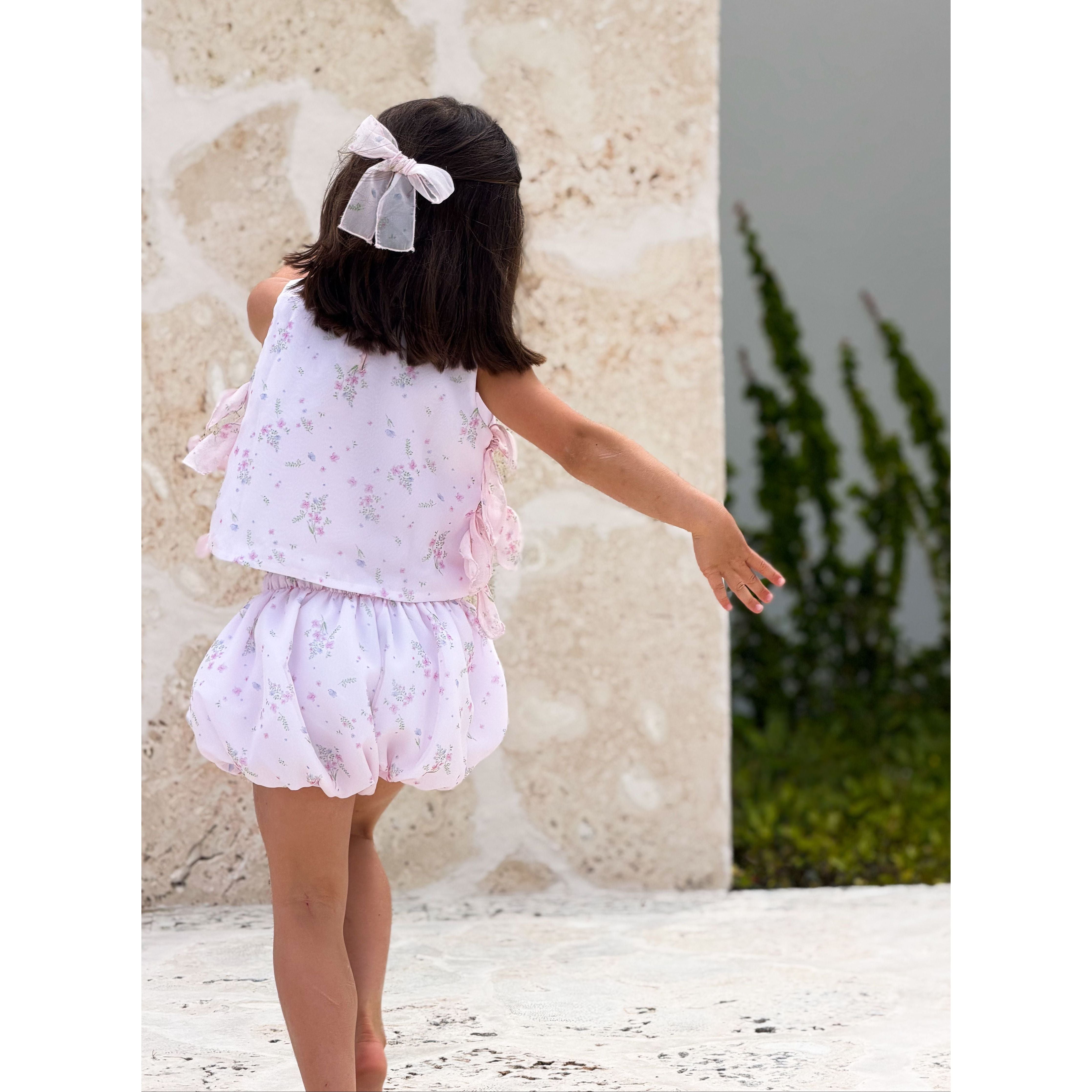 Kathryn Organza Set with Bubble Shorts