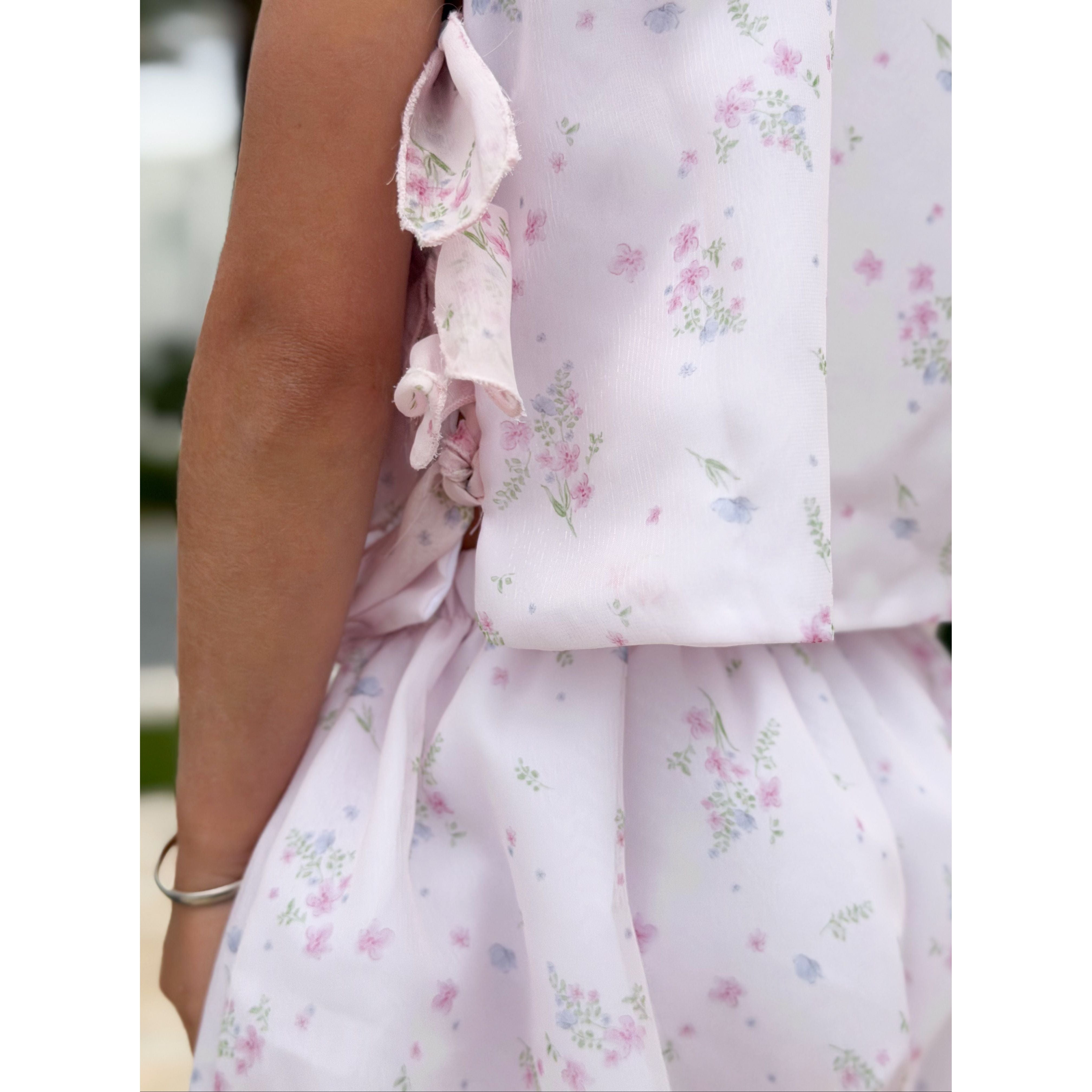 Kathryn Organza Set with Bubble Shorts
