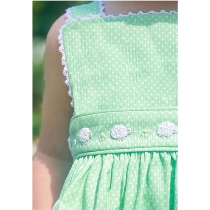 Embroidered Lamb Sunsuit