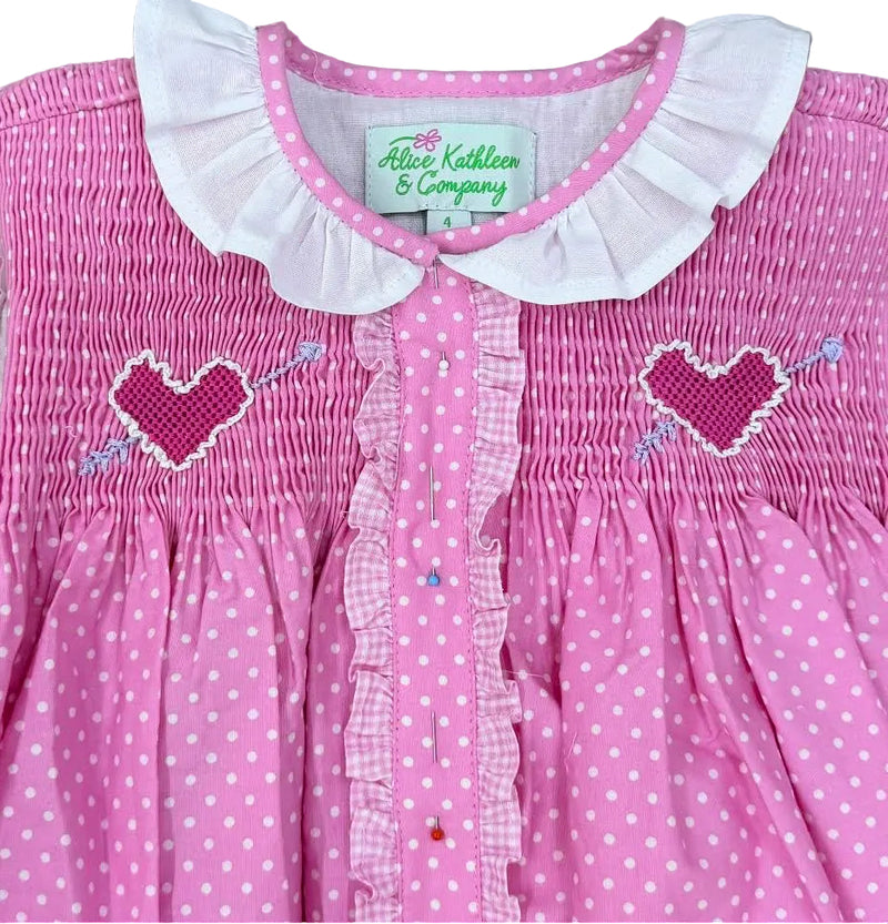 Love You! Pink Dot Dress