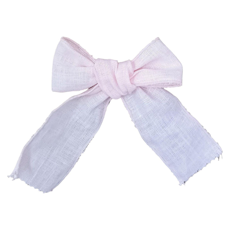 Bow- Pink Linen