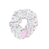 Scrunchie in Poppy Pink Flowers