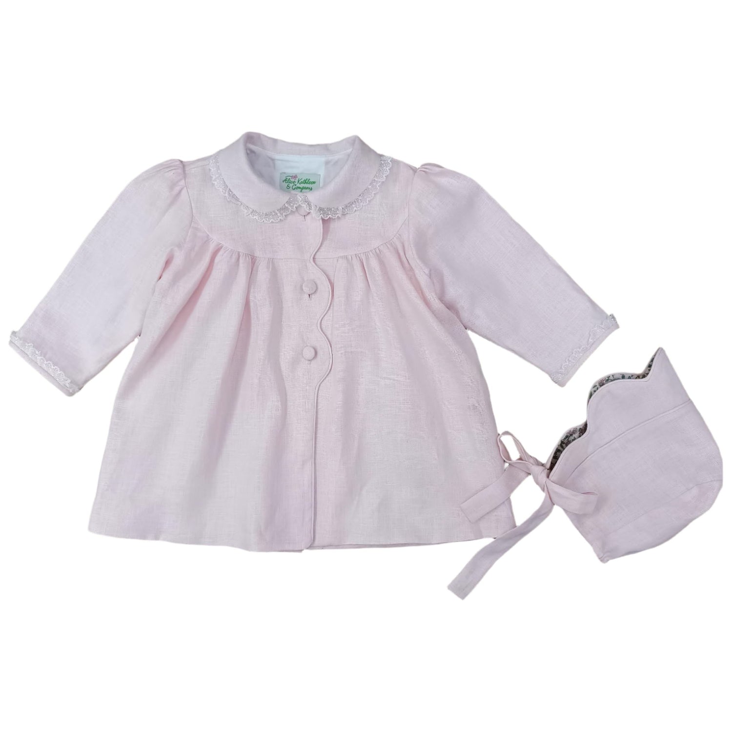 Girls Linen Coat & Bonnet Pre- Order