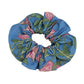 Scrunchie in Blue with Pink Bougainvillea