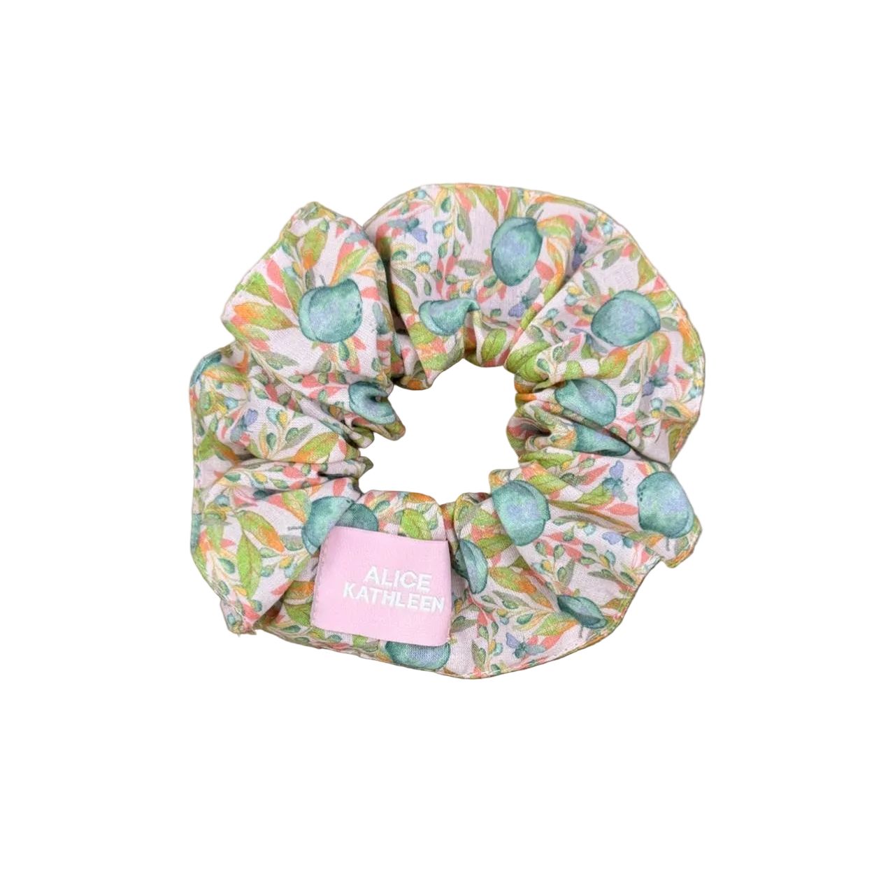 Scrunchie in Aqua Garden