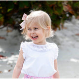 Angel Sleeve Pastel Ruffle Blouse