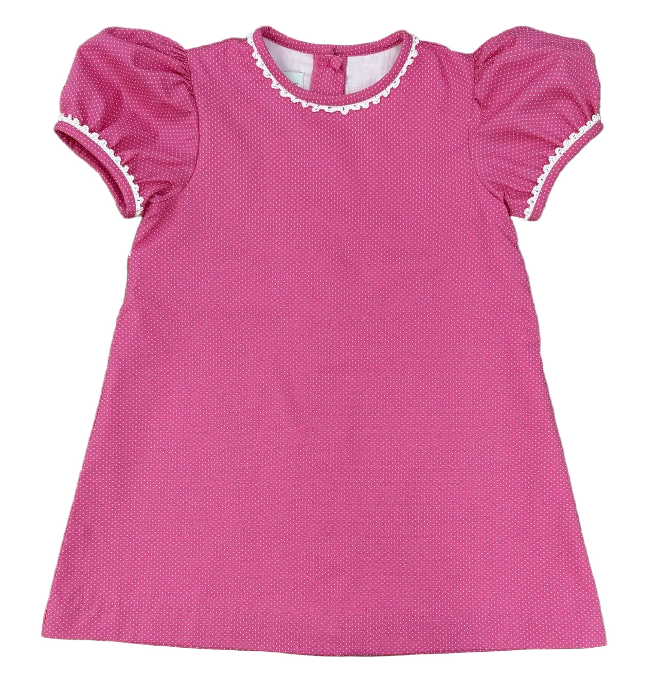 Lane Dress- Candy Pink Bitty Dot