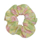 Scrunchie in Yellow with Pink Bougainvillea