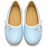 Beatrice Flat in Blue/Ecru