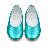 Metallic Jade Flats